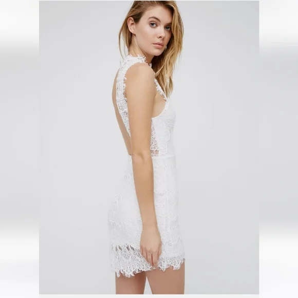 Free People XS White Lace Daydreamer Open Back Dress - Picture 2 of 5